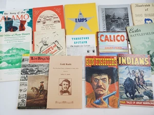 14 Wild West Booklets Gold Rush Custer Earp Alamo Ghost Towns Los Angeles Silver - Picture 1 of 15