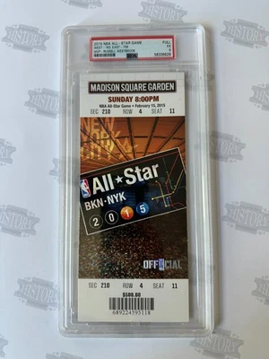 2015 NBA All-Star Game Full Ticket PSA 5 Russell Westbrook MVP MSG - Image 1 of 3
