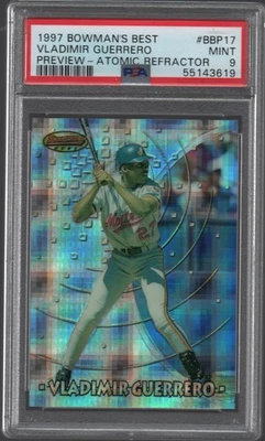 ВЛАДИМИР ГЕРРЕРО ~ 1997 Bowman's Best Preview АТОМНЫЙ РЕФРАКТОР #BBP17 ~ PSA 9 - Изображение 1 из 2
