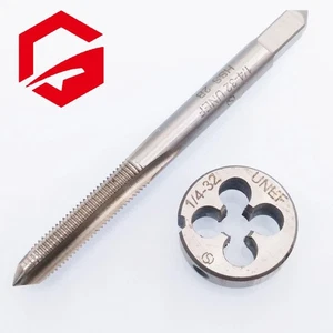1/4"-32 UNEF Tap and Die HSS Machine Thread Tap + Round Thread Die Right Hand - Picture 1 of 9