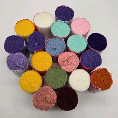 Mary Maxim Rug Yarn Lot Of 20 Variety Colors 100% Acrylic 360ct Machine Washable - Image 1 of 4