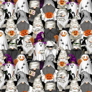 Halloween Wichtel Stoff BTY, Halloween Stoff Mumie Wichtel CD3607 Baumwolle  - Bild 1 von 2