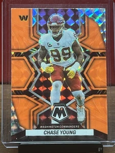 2022 Panini Mosaic Football Chase Young Orange Mosaic Prizm #199 Commanders - Picture 1 of 2