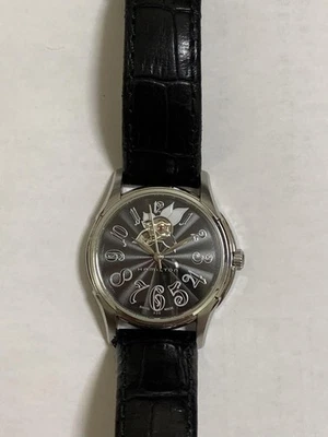 Reloj automático Hamilton Jazzmaster H323950 corazón abierto correa de cuero negro Foto 1 de 4