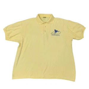 Vintage Screen Stars Kentucky Derby Poloshirt XL gelb kurzarm Reitsport - Bild 1 von 10
