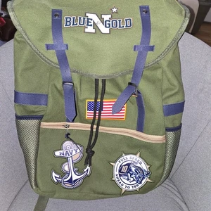 Mochila Beat Army azul y dorado de la Marina de los Estados Unidos - Imagen 1 de 6