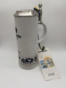 Krombacher Jahrekrug Bierkrug 1998 Porzellan Weihnachten 1998 Limitiert - Bild 1 von 10