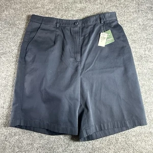L L BEAN Original Fit marineblaue Damenshorts Größe 16 normale Chino neu mit Etikett - Bild 1 von 8