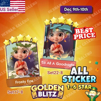 Monopoly Stickers Go 1-6 Stars⭐GOLD Stickers   Available🔥CHEAPEST PRICE⭐24/7 - Image 1 of 3