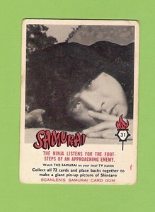 SCANLENS 1964 SAMURAI TV CARD #31  NINJA LISTENS