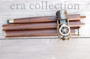 Vintage Retro Live Steampunk Engine Model brown Wooden Walking Stick New Style - Picture 1 of 12