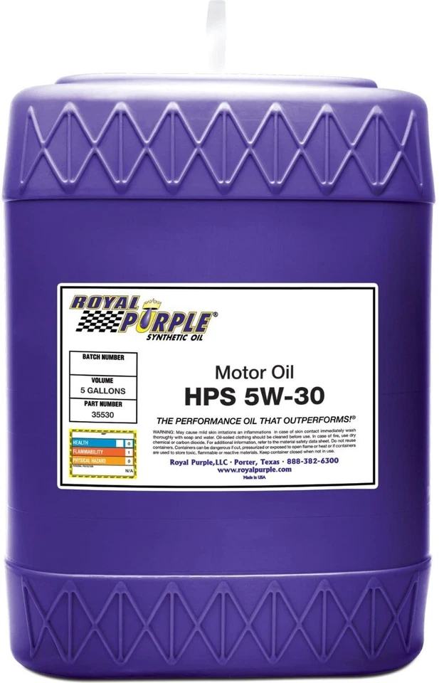 Royal Purple 5W-30 HPS высокоэффективное масло с Synerlex - 5 галлонов. (35530) - Изображение 1 из 1