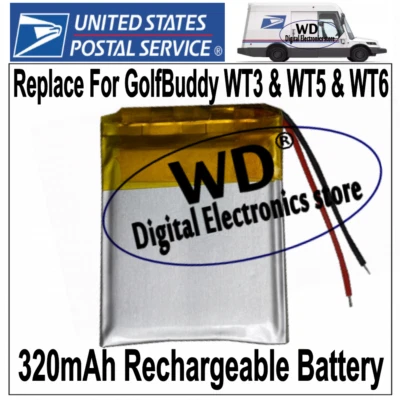 Bateria de reparo USPS para relógio inteligente Golf Buddy WT3 & WT5 & WT6 GPS Wach - Imagem 1 de 2
