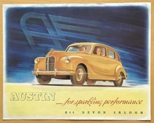 AUSTIN A40 DEVON SALOON Car Sales Brochure c1948 #389/D - Picture 1 of 4
