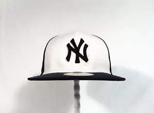 New Era MLB New York Yankees "Est 1903" Satin Navy Blue 59FIFTY Fitted Hat 7 1/4 - Picture 1 of 8