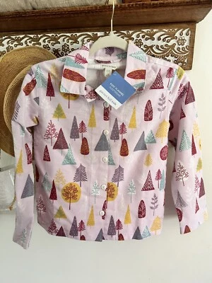 Nuevo con etiquetas Pijama de franela para niños Garnet Hill Top rosa árbol de Navidad talla M Foto 1 de 4