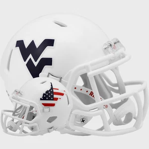 WEST VIRGINIA MOUNTAINEERS NCAA Riddell SPEED Authentic MINI Football Helmet WVU - Picture 1 of 1