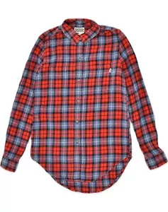 VANS Womens Flannel Shirt UK 6 XS Red Check Cotton AD35 - Picture 1 of 3