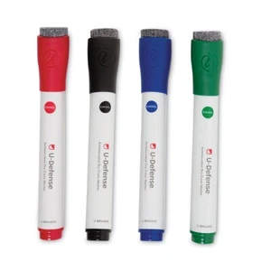 U Brands 3285U0012 Antimicrobial Dry-Erase Markers - Asstd Clrs (24/PK) New - Picture 1 of 5