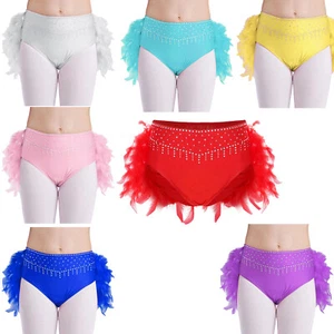 Girls Costume Active Panties Modern Dancewear Rhinestones Briefs Sparkly Shorts - Picture 1 of 88