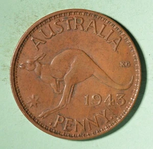 1943 Australia Penny - INV# D-341 - Foto 1 di 2