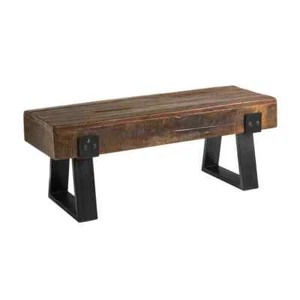 VivaTerra Richland Indoor/Outdoor Reclaimed Wood Bench - 48"L x 16"W x 18"- NOB - Picture 1 of 5