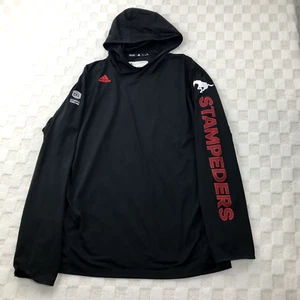 Calgary Stampeders Hoodie Mens XL Black adidas CFL Canadian Football Pullover - Picture 1 of 13