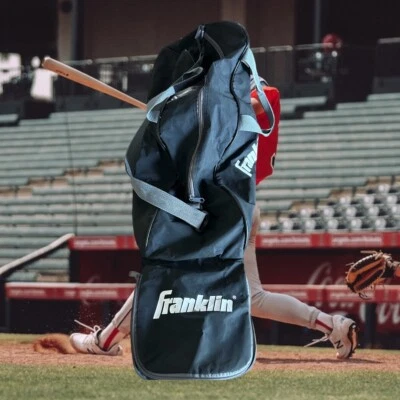 Bolsa de equipo Franklin Junior vintage 32” x 9” × 7” negro gris blanco micro escudo Foto 1 de 4