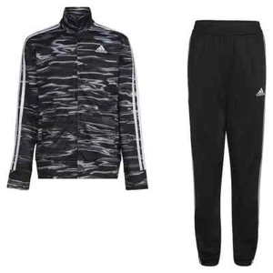 adidas Boy's (Kids) Black Multi AOP Tricot Track Set (AG6511Y) Sizes M/L - Picture 1 of 6