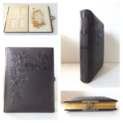 c1899 Beautiful ART NOUVEAU Photograph Album by BROWN & SONS LTD. HULL - Image 1 of 4