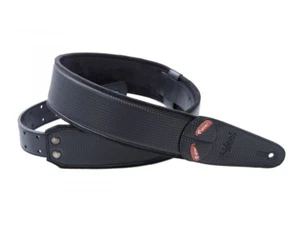 RightOn! Correa de guitarra Mojo negra carbono sintética de 6 cm de ancho, con soportes para púas - Imagen 1 de 5