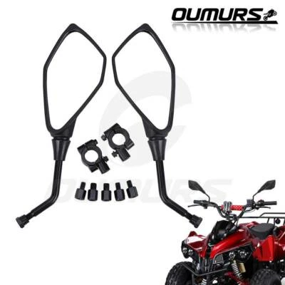 Universal Motorcycle ATV Scooter 7/8" 22mm Handle Bar End Rearview Side Mirror - Image 1 of 4