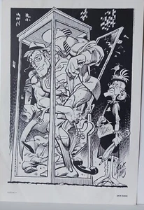 JACK DAVIS SUPERMAN 400 LITHOGRAPH PRINT 10x14 1984 DC COMICS - Picture 1 of 4