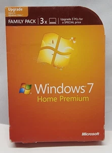 Microsoft Windows 7 Home Premium Family Pack 32/64-Bit Upgrade - Picture 1 of 6