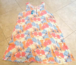 Water Lily Woman's Size 3X Midi Rayon Casual Relaxing A-Line Dress - Picture 1 of 6