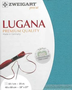 Zweigart Precut Lugana 25 count Pacific Metallic Blue 3835/6136 - Picture 1 of 1