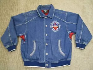 Vintage Rocawear Denim Jacket Men Medium Blue Embroidered Hip Hop Streetwear 90s - Picture 1 of 10