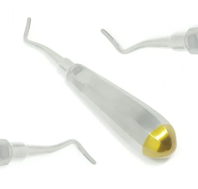 Potts Dental Tooth Surgery East West Elevator # 6 Left Standard handle Gold