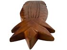 Vintage Pineapple Hawaii Hard Wood Cribbage Board Hand Carved 14" No Pegs