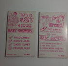 2 VTG 1967 BABY SHOWER BOOK PAD,  Expecting the Stork and Proud parents