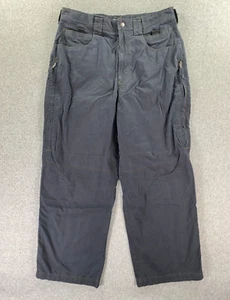 Polo Jeans Company Ralph Lauren Black Zippered Pants Mens Y2K Baggy Size 36x28* - Picture 1 of 10