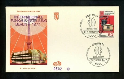 Postal History Germany FDC #9N409 Telephone exhibition media 1977 - Image 1 of 2
