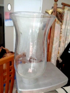 Vintage Glass Chimney , Clear Glass 6 1/2 " grape vine motif - Picture 1 of 3