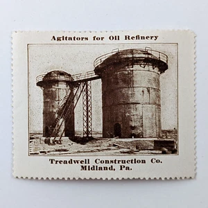 Poster Stamp Treadwell Construction Co Midland PA Agitators For Oil Refinery - Picture 1 of 4