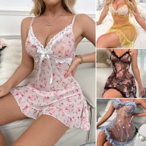 Sexy Women Lingerie Teddy Babydoll Underwear Lace Sleepwear Nightgown Slip Dress - Picture 1 of 221