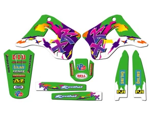 1994-1995 KX 250 THROWBACK Green Senge Graphics Kit Compatible with Kawasaki - Picture 1 of 10
