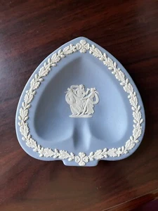 Vintage Wedgewood Jasperware Blue Spade Trinket Dish - Picture 1 of 2