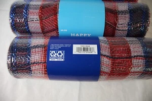 Cinta de polietileno de malla decorativa roja blanca azul 5,5, 10 o 21" patriótica tu foto rollos nuevos en paquete - Imagen 1 de 44