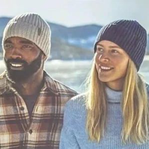 1729619, BULA Merino Unisex Mezcla de Lana - Azul Oscuro Bronceado Vellón Banda Gorro (2pk), - Imagen 1 de 9