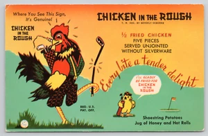 Publicidad postal pollo en el restaurante áspero  - Imagen 1 de 2